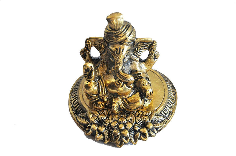 Prince Home Decor & Gifts White Metal Pagdi Ganesh Silver Plated for Home Decor