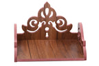 MS ENTERPRISE Wooden Singhasan Temple for God, Laddu Gopal Sinhasan for Pooja Mandir, Singhasan for Diwali, Durga Pooja, Navratri, Ganesh Chaturthi - Multicolor (5.5 * 6 * 8 Inch) (Brown)