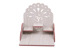 HIOLTY Foldable MDF Wooden Pooja Temple for Home | Small Mandir for God Idol | White | 28×28×26 CM | Devghar Mandir