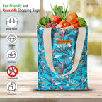 PrettyKrafts Tote Bags Cotton Shopping Bags with Shoulder Length Handles, Grocery Shopping Cloth Bags, Reusable, Washable Tote Bag for Women, Teacher, Mother as Gifts, Green