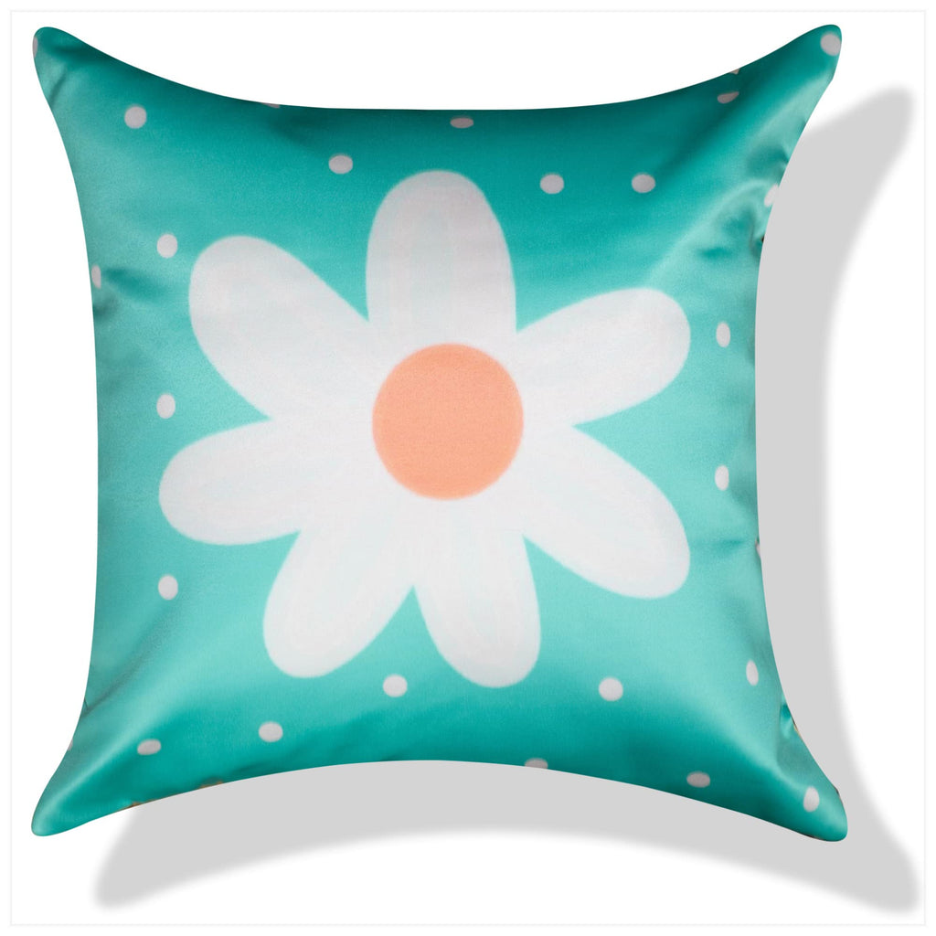 Vendola Rose Satin 250TC Cushion Pillow Covers, Peach, Set of 5 (16X16 Inches, Poppy)