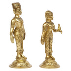ARTVARKO Brass Raja Rani Couple Idol Statue Showpiece Home Office décor Gift. 6 Inch