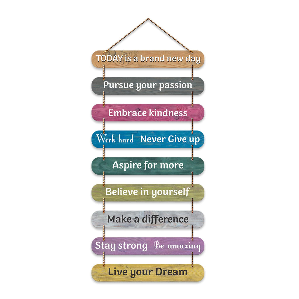 Artvibes Positive Quote Printed Wooden Wall Hanging | Quotes Decor Item | Craft For Everyone | Wall Poster | Office Decor | Inspirational Quotes Wall Art | Mdf Wall Decoration | Gift Items (WH_9308N)