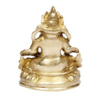 ARTVARKO Brass Lord Kuber Idol 6 Inch | Kubera Sitting Blessing Murti for Pooja Room, Home Temple, Locker, Tijori & Office | Brass Statue for Wealth, Prosperity, Business, Meditation & Home Décor