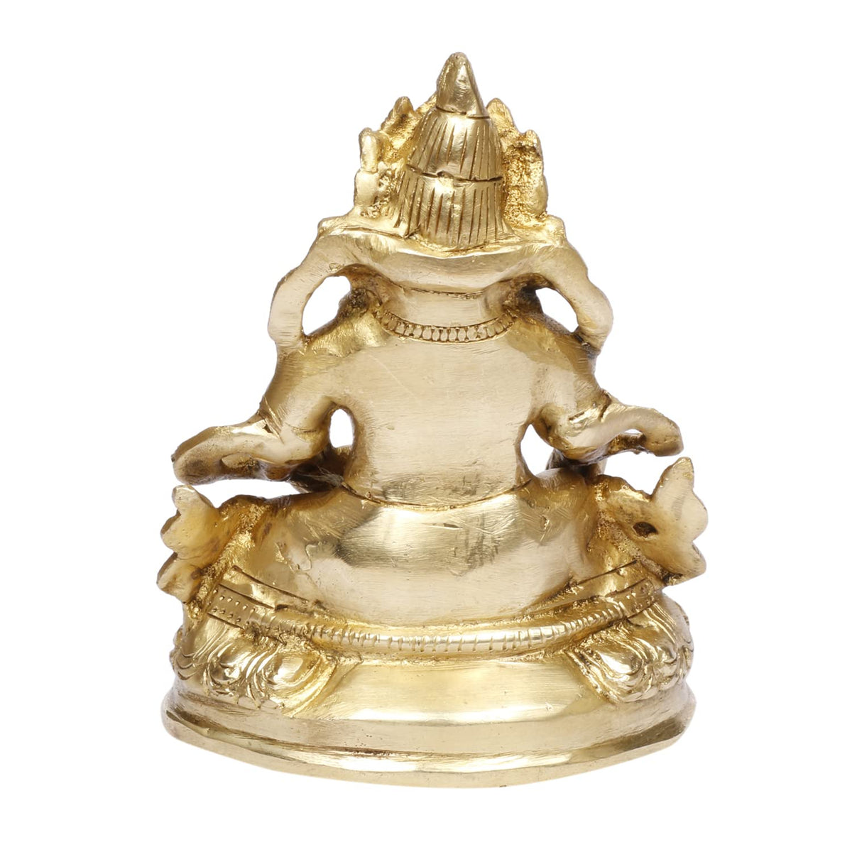 ARTVARKO Brass Lord Kuber Idol 6 Inch | Kubera Sitting Blessing Murti for Pooja Room, Home Temple, Locker, Tijori & Office | Brass Statue for Wealth, Prosperity, Business, Meditation & Home Décor