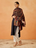Pashmoda Women Gulbahar Kaani Wool Blend Kashmiri Shawl, Stole, Scarf, Luxury Pashmina Evening Wrap (Size: 101 X 203 CM)