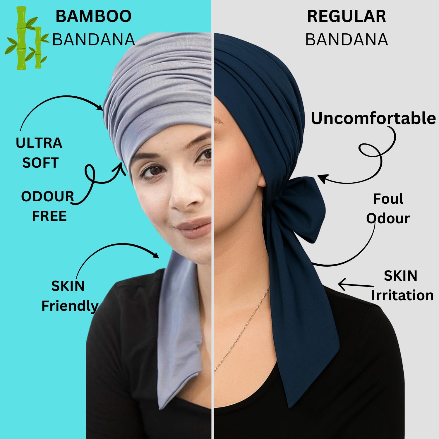 The Headscarves Women's Bamboo Viscose Prana Scarf (HS131_Grey) For Female