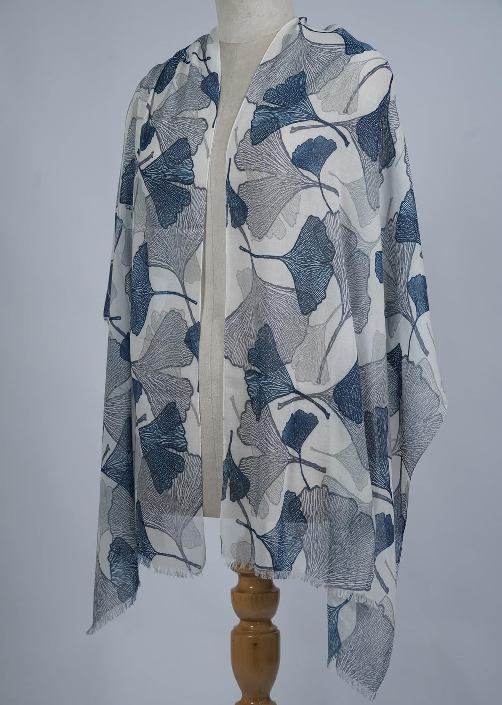 VIC Cotton Modal Digital Print Scarf for Women | Digital Print Designer Stole | Soft Lightweight Luxury Wrap | Premium Silk Modal Blend | 55 x 170 cm | VIC-SM-DP5517 (ginkgo leaf)