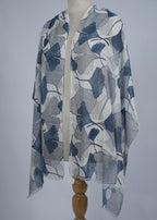 VIC Cotton Modal Digital Print Scarf for Women | Digital Print Designer Stole | Soft Lightweight Luxury Wrap | Premium Silk Modal Blend | 55 x 170 cm | VIC-SM-DP5517 (ginkgo leaf)