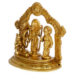 ARTVARKO Brass Ram Sita Laxman Hanuman Statue Sculpture Ram Darbar Idol Murti Height 7 Inches