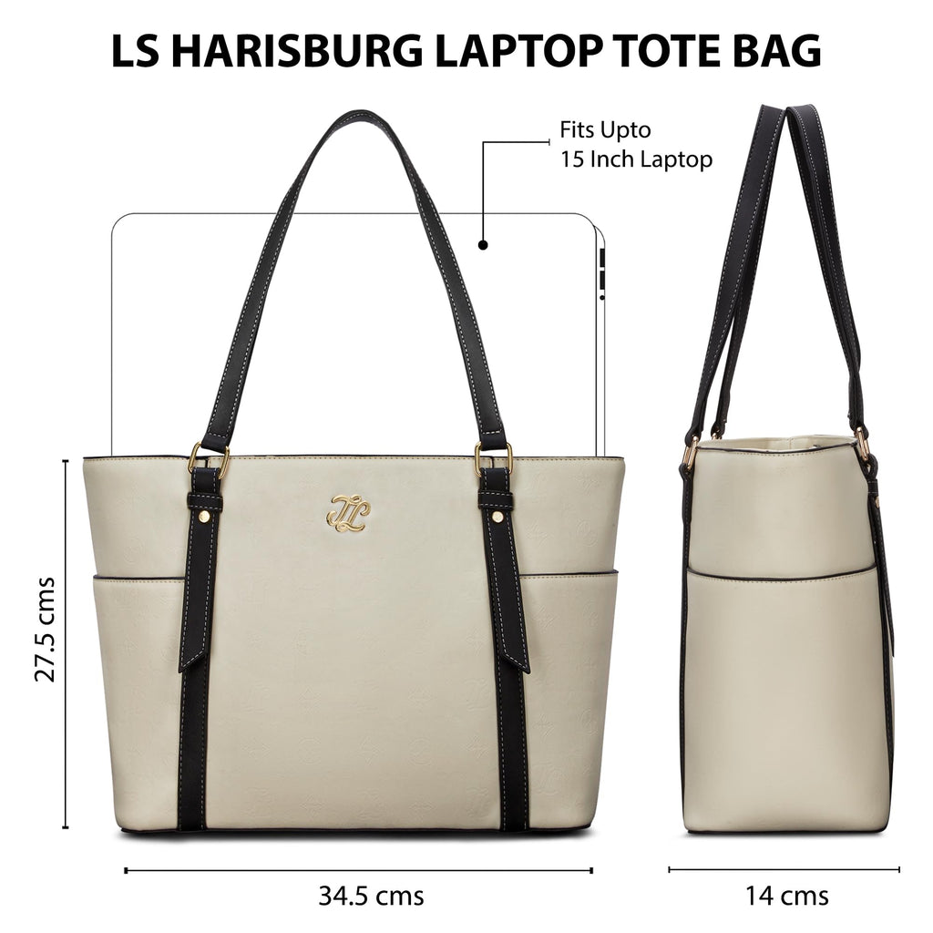 Lavie Signature Women's Harisburg Colourblock Tote Laptop Bag | Tote Laptop Bag for Work | Ladies Purse | Stylish Shoulder Bag | Gift for Women