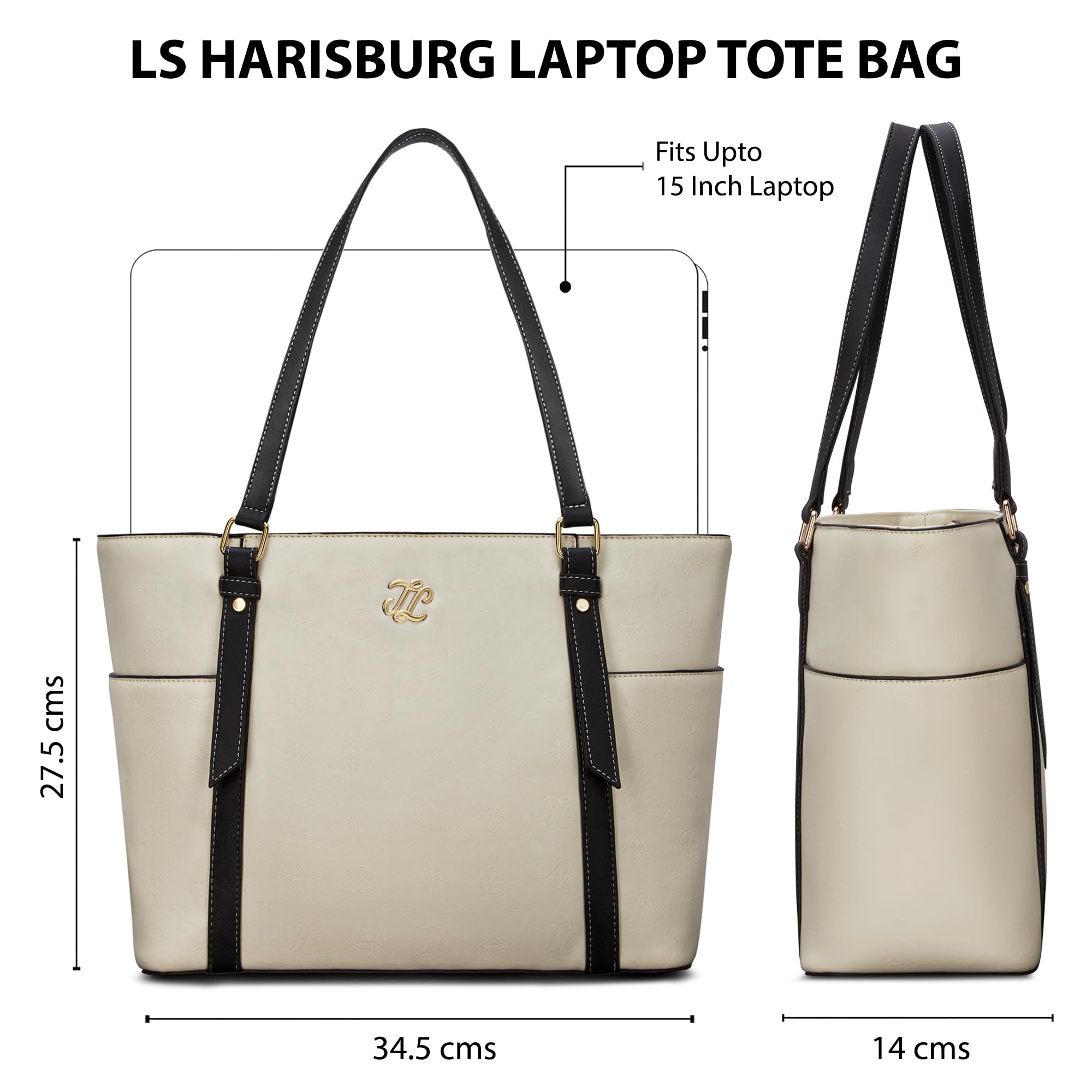 Lavie Signature Women's Harisburg Colourblock Tote Laptop Bag | Tote Laptop Bag for Work | Ladies Purse | Stylish Shoulder Bag | Gift for Women