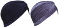 BISMAADH Velvet Soft Pleated Pre Tied Knot Readymade Turban/Pagri Head Wraps for Men & Women