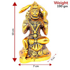 KridayKraft Hanuman ji Metal Statue,Bajrangbali Murti for Pooja & Decor Your Home,Office,Religious Idol Statue Gift Purpose,Table Showpiece Figurines,(Pack of 1 Hanuman Ji Murti) for Car Dashboard...