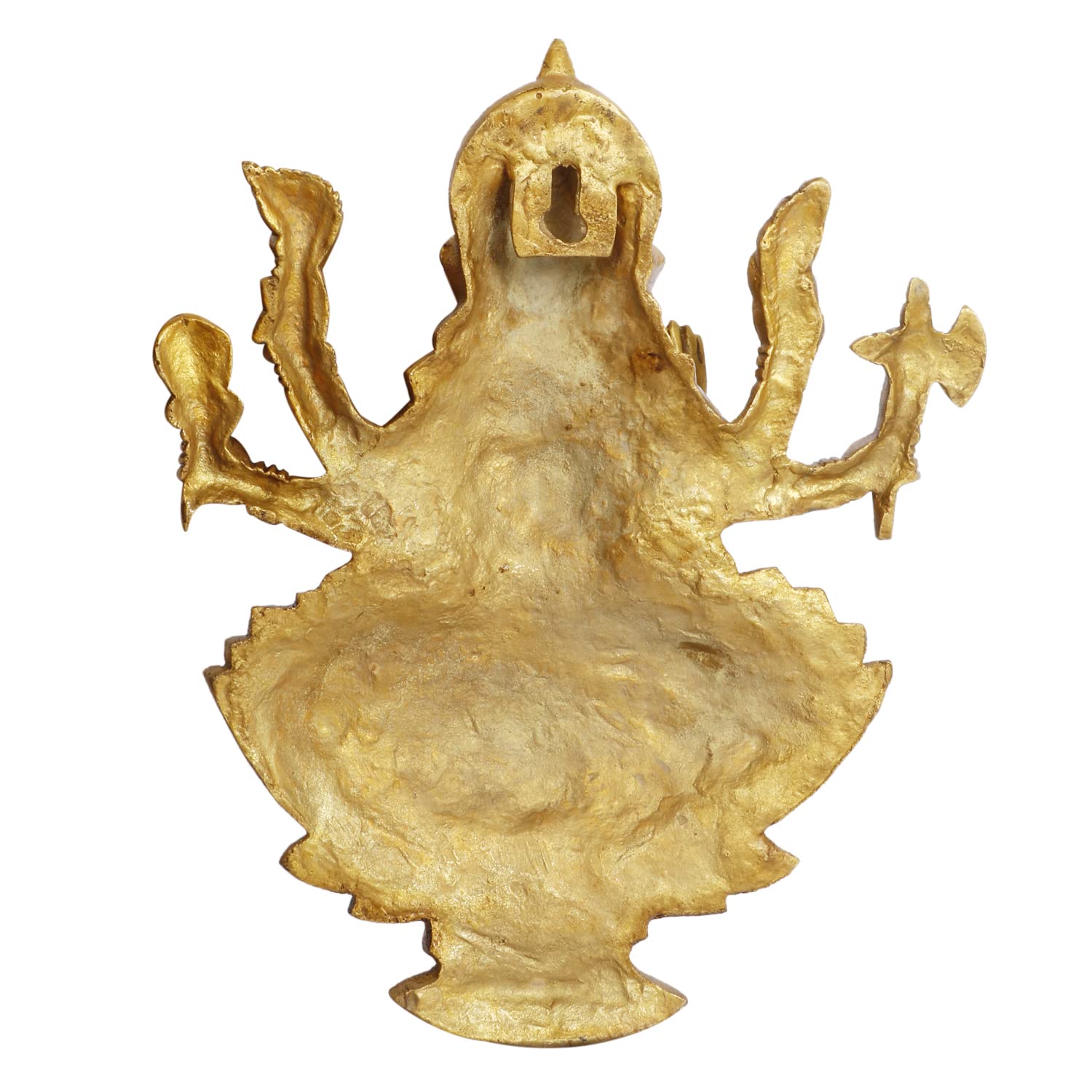 Artavrko Big Brass Ganesha Murti Ganesh Wall Hanging Idol Mangalkari Gnapati Sitting on Lotus Statue for Home Entrance Puja Mandir Temple Height 12 Inch