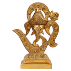 ARTVARKO Brass Om Swastika Ganesha Murti Shubh Labh Ganesh Idol Statue for Home Décor Mandir Temple Gift Showpiece 13.5 Inch.
