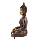 Svarup Brass Buddha Idol in Bhumisparsha Mudra Statue Tibetan Buddhist Décor Height 16 Inch Weight 9.5 Kg Color Bronze