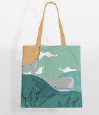 The Purple Tree Beach Dreams Tote Bag with Ocean Theme for Women - 1 Pc, Women Tote Bag, Eco Friendly Tote Bag, Underwater Wonder Tote Bag, Gifts For Women
