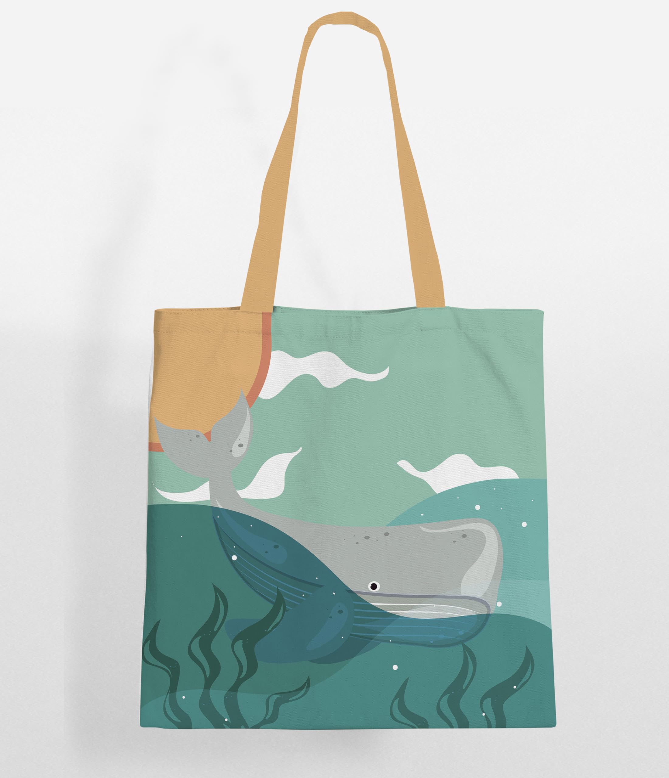 The Purple Tree Beach Dreams Tote Bag with Ocean Theme for Women - 1 Pc, Women Tote Bag, Eco Friendly Tote Bag, Underwater Wonder Tote Bag, Gifts For Women