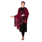 BRAVEZI Women's Maroon Woolen faux Pashmina Shawls