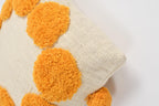 Furnistitchs Premium Decorative Throw Cushion Pillow Cover Boho Home Decor - Living Room Bedroom Couch Sofa Cushion Covers 16 inch x 16 inch (2, Yellow Circles)