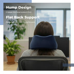 Galpino Mart Neck Rest Pillow & Eye Mask Combo for Travel | Ergonomic Neck Support Cushion with Soft Sleeping Eye Mask | Ideal for Flight, Car, Office & Home Relaxation (Blue)