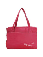Pbs Creations Women’s Tote Bag | 3 Compartments | Bottle & Umbrella Pocket | Front, Back & Inner Zipper Pockets | Office, Travel & Shopping Handbag | Water-Resistant | 27 x 41 x 17 cm – Pink