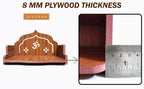 DIVOKAH® Plywood Small Wooden Temple for Home Office and Shop/Sinhasan/Pooja Stand/Hindola (8.5 in * 6 in * 5.5 in) (8 MM Plywood Thickness) (WDN OMASAN)