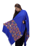 Kabello Winter Accessories For Women And Girls, Woolen Stole For Women, 30 Grams Blue Pack Of 1 (M2)