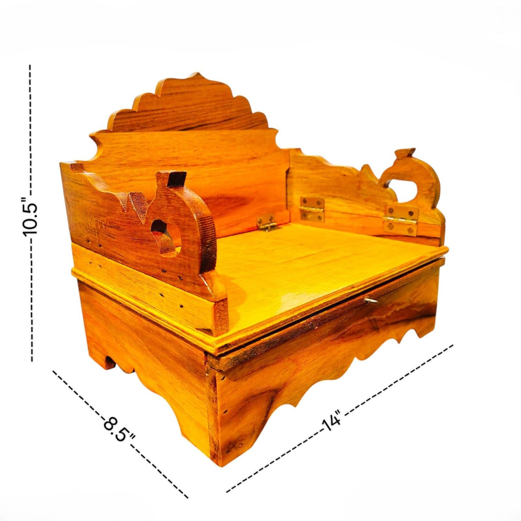 Shri DP Mayur/Peacock Pattern Folding Sinhasan for Laddu Gopal ji/Shrinath ji (4 No.)