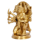 ARTVARKO Brass Bajrangbali Panchmukhi Murti Hanuman Ji Idol Statue Home Office Decor Gift Mandir Temple Size 9 Inches