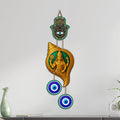 Artvibes Lord Vishnu Conch Evil Eye Wall Hanging Decor | Sacred Spiritual Protection Ornament for Home Entrance | Temple Room Accent | Nazar Battu Wall Art Gift (WH_85141N)