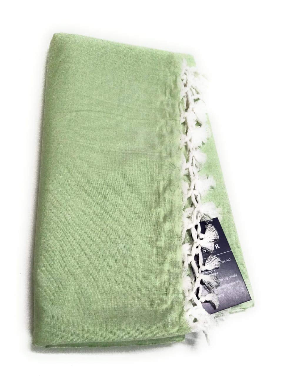 SHISHIR 100% Cotton Soft Beautiful Olive Green Plain Bhagalpuri Summer Blanket Single Bed Top Sheet/Odhne wali Chaddar/Khes/Dohar/Topsheets/Chadar Size- 245cm X 130cm| TC - 180 Kafalo