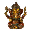 ARTVARKO Brass Taj Ganesha Bhagwan Idol Ganesha Statue Ganpati Murti for Home Entrance Decor Luck Gift Height 9 Inch