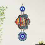 Artvibes Vastu Fish Evil Eye Wall Decor for Main Door | Lucky Fish MDF Wall Hanging Art | Positive Energy Accent for Living Room | Hallway | Office | Bedroom | Wall Art Gift (WH_8533N)