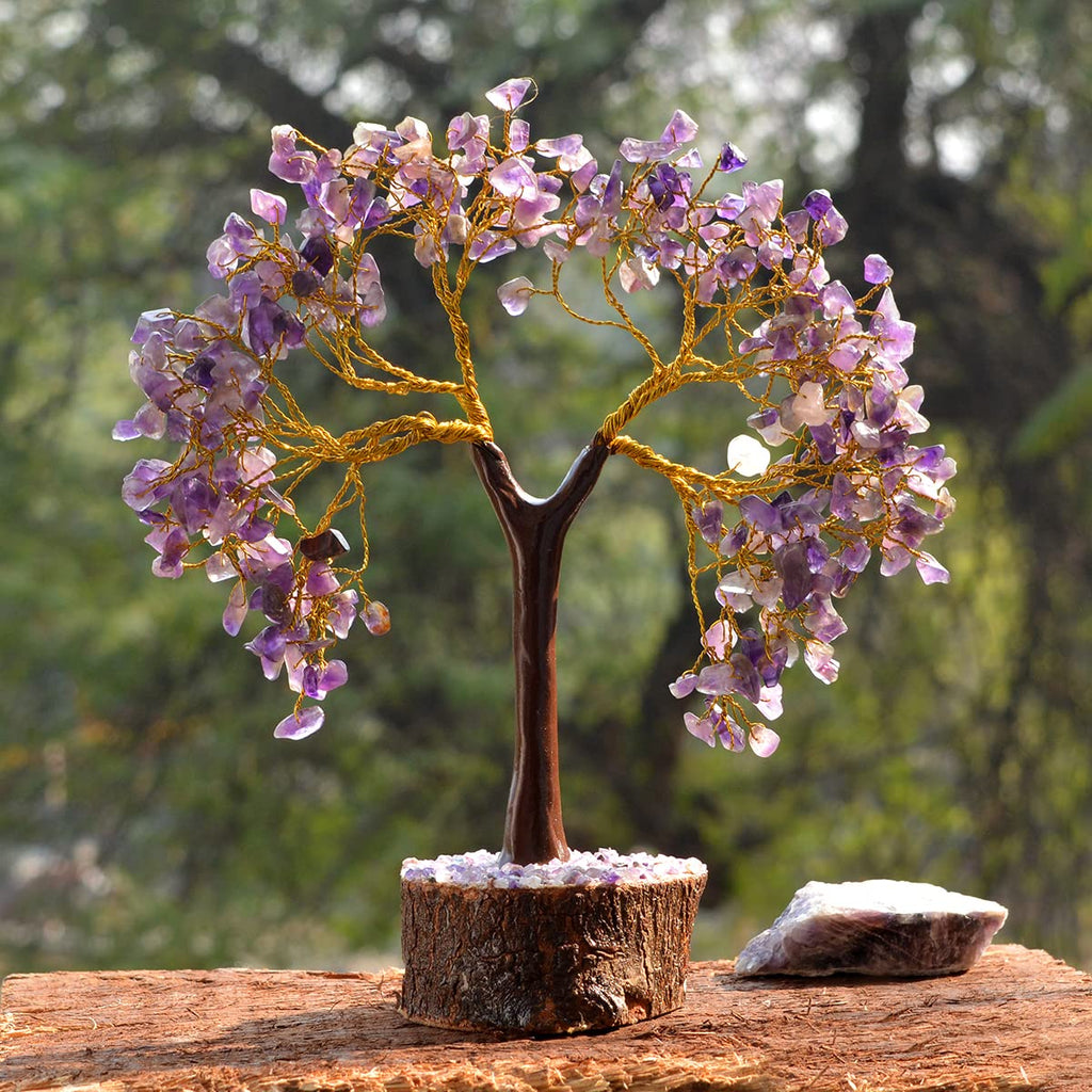 Reiki Crystal Products Amethyst Stone Tree 300 Beads Crystal Tree Stone Tree Showpiece