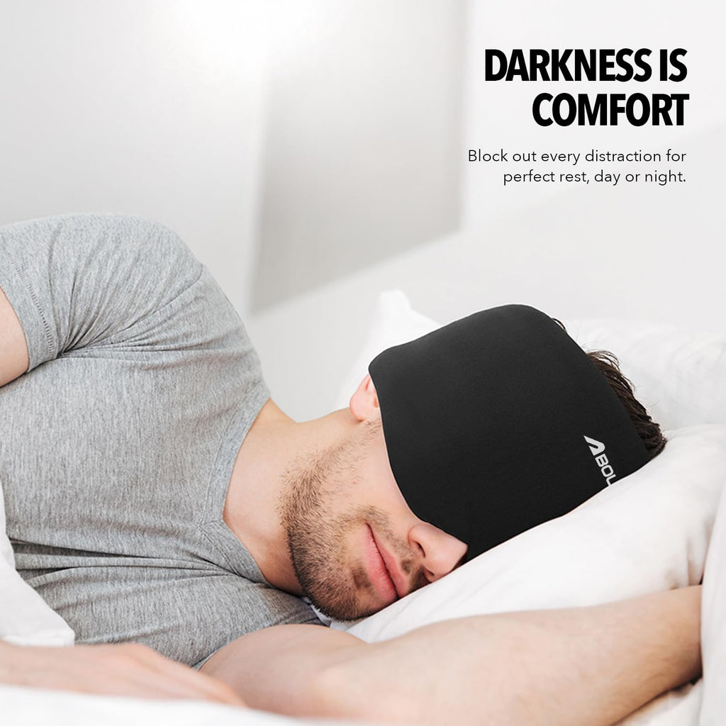 VFK by Trendy Home Eye Mask for Sleeping with Adjustable Strap, Premium Sleeping Mask for Men, Women and Kids, Blind Fold for Comfortable Sleep, Travelling Sleep Mask, Sleeping Eye Mask (Pack of 2, Black)