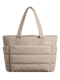 ITALISH Quilted Tote Bag for Travel and Work Lightweight Polyester Puffer Bag for Woman with Multiple Pockets
