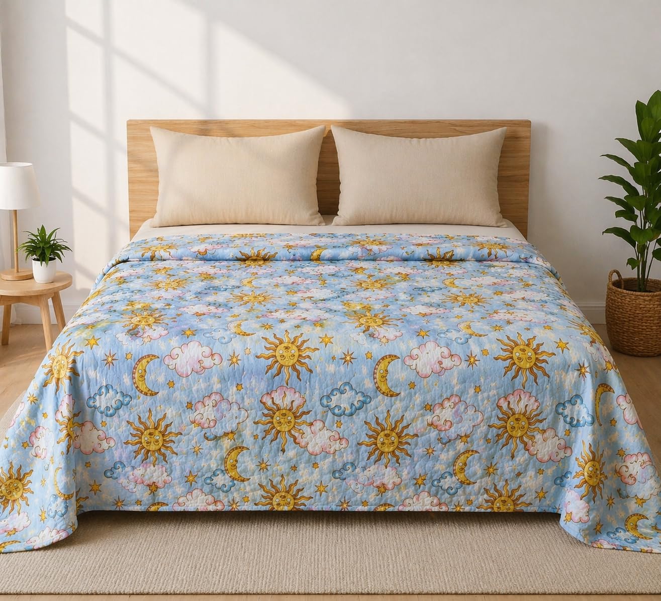 Premium Flannel Dohar for Single Bed | Ultra Soft & Lightweight AC Blanket | Breathable All Season Blanket Ac Quilt for Summer & Mild Winter | Machine Washable (88x56 Inches)_Print Style 01 Kafalo