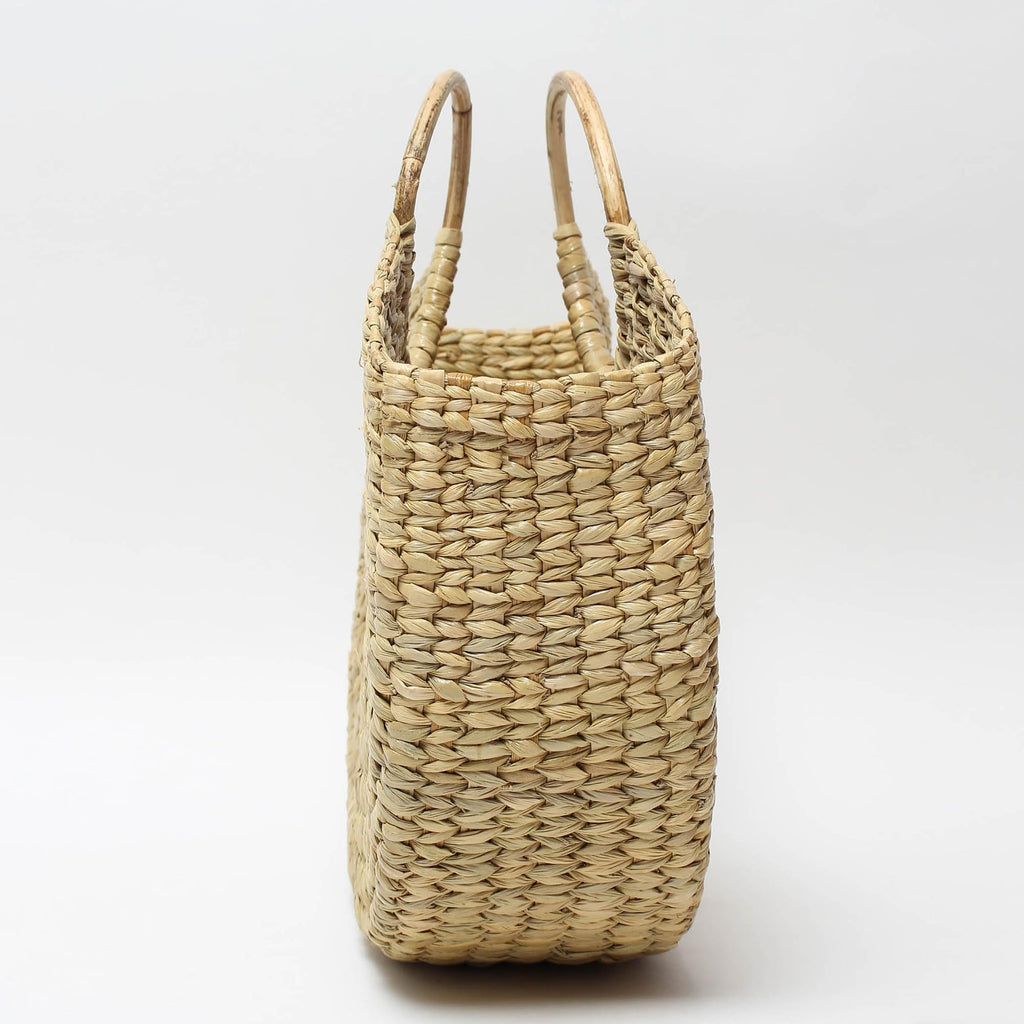 Habere India-All the Cultures Fabricating India Women's Chic Dry grass Bag | Natural Cane Handbag | Small Carry Tote Bag from Manipur