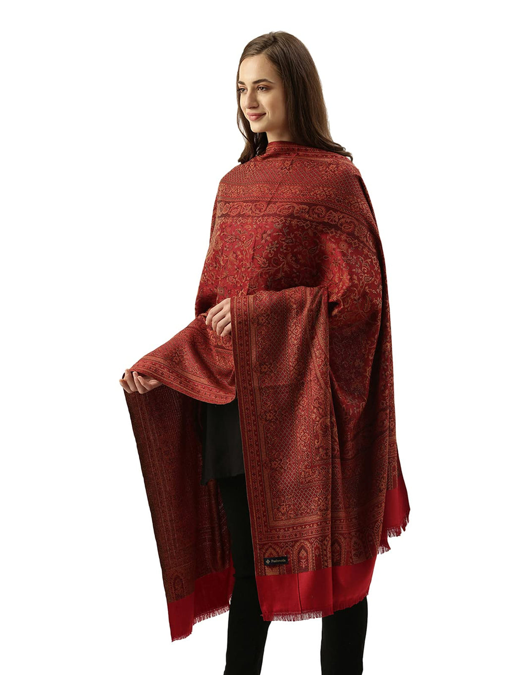 Pashmoda Women Ghazal Antique Jamawar Shawl (Size: 101 X 203 CM)