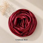 Leaf & FEATHER™ Muna Satin Hijab Scarf for Women | 200 x 70 cm | Silky Smooth & Lightweight | Daily and occational wear (Crimson Red)