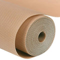 ElastPro (45 cm X 1.5 m X Pack of 3) Beige EVA Food Grade Washable Anti Slip Mat/Sheet for Fridge, Shelf Liner, Table, Kitchen Drawer mat (Diamond Texture, Beige) Kafalo