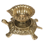 Artvarko Brass ASHT Dhaatu Large Size Diya Deepak for Puja Room Tortoise Kachua Statue Oil Deepak Lamp 7.5 Inches