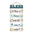 Artvibes Bless This Home Wooden Wall Hangings Decor For Home | Living Room | Quotes Decor Item | Home Quotes Wall Hanging | Modern Decor Items | Wall Poster | Artworks Hangings | Gift(WH_6613N)