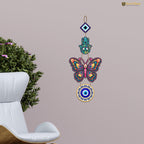Artvibes Designer Butterfly Wooden Wall Hanging For Luck Properity For Home Decoration | Livingroom | Spiritual Decor Items | Wall Illustrations | Ethnic Wall Decor | Wall Art Print (WH_8508N)