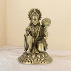 Shilpkala 2.9 Inch, Premium Brass Hanuman Ji Idol – Decorative Brass Items for Temple & Home, Spiritual Gift Item for Wedding & Farewell, Statue for Daily Worship (Coffee Antique Finish)