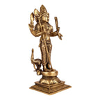 ARTVARKO Brass Lord Murugan Kartikeya Murugana Kumaraswamy Karthikeya Standing Idol Swaminatha Skanda Murti Swami Ji Brass murti 12 Inch