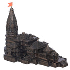 CraftChakra Ram Mandir Ayodhya Model 3D Authentic Design | Ayodhya Ram Mandir Model Resin for Home Temple Home Decor & Gifts (9 Inch Length), Grey