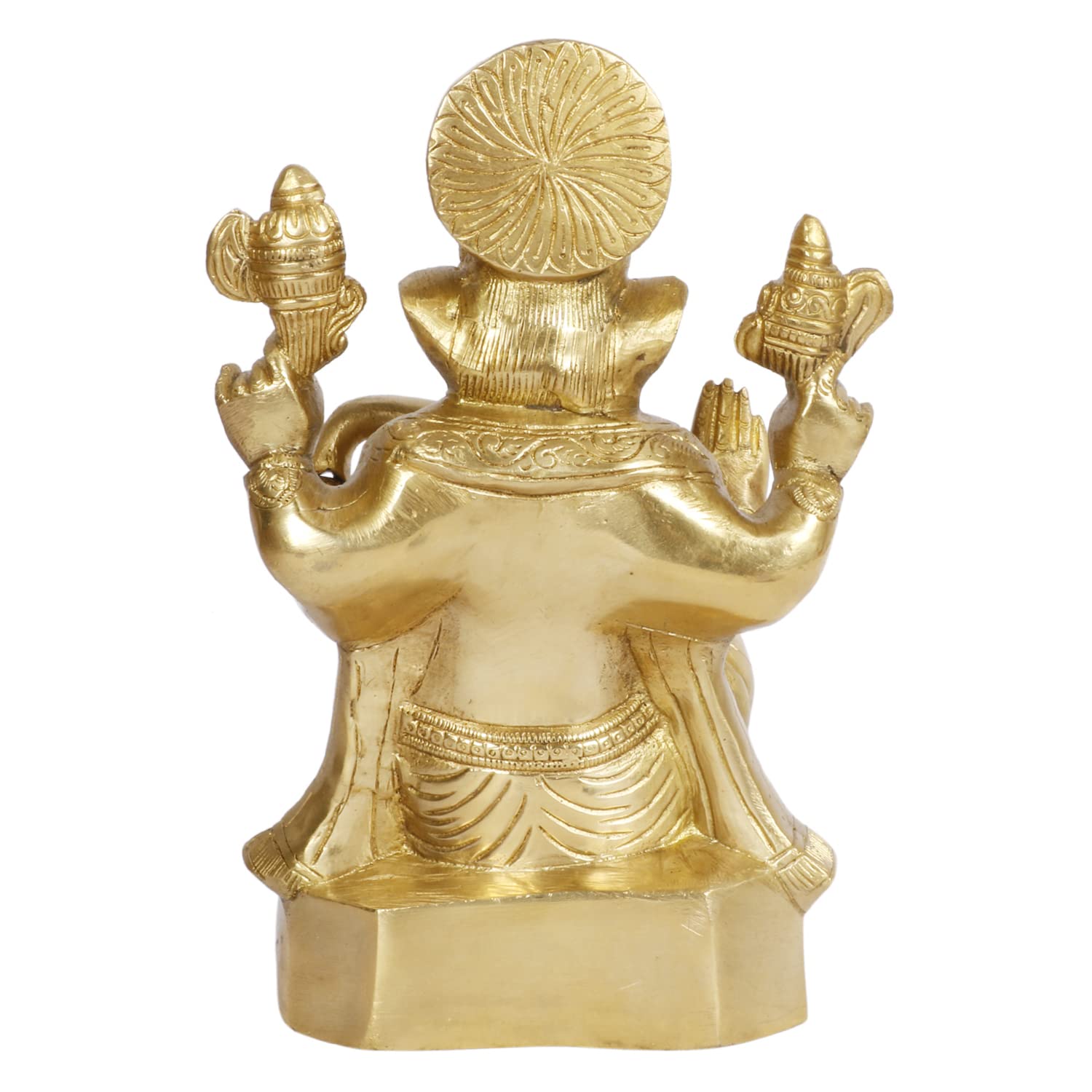 ARTVARKO Ganesh Bhagwan Brass Idol Ganesha Statue Ganpati Murti for Home Entrance Decor Temple Puja Gift Height 8 Inch